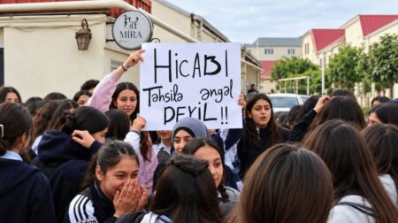 Azerbaycan’da başörtüsü yasağı protestoları büyüyor